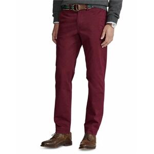 Polo Ralph Lauren Burgundy  Stretch Classic Fit Chino Pants Size 54B/30 Flannel
